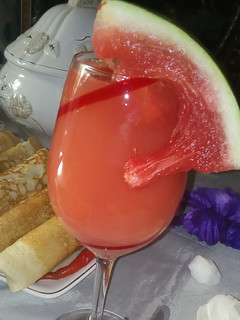 A picture of Watermelon and ginger juice.