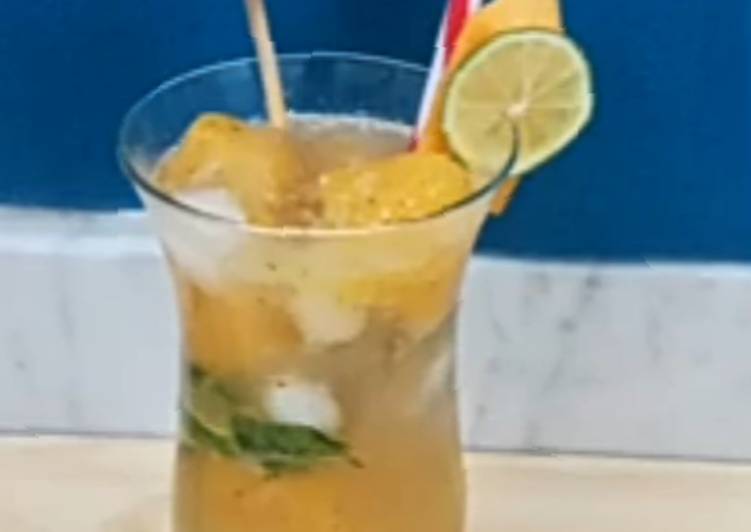 Step-by-Step Guide to Make Favorite Leamon Soda with Mango Ice