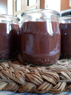 Una foto de Natillas de chocolate sin gluten, sin azúcar, sin lactosa