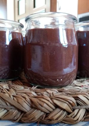 Una foto de Natillas de chocolate sin gluten, sin azúcar, sin lactosa