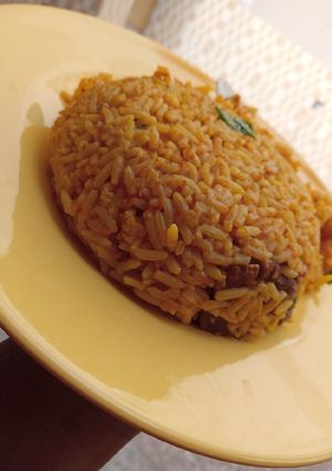 A picture of Jollof rice.