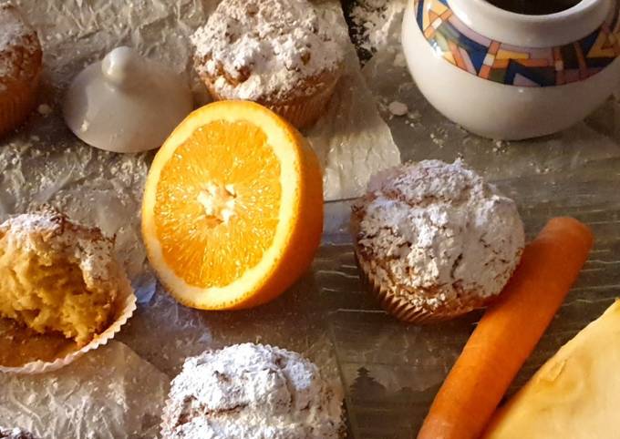 Muffin arancia,mela e carota glutenfree e vegan