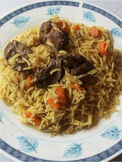 صورة لوصفة طريقة عمل أرز بكبدة الدجاج و الجزر