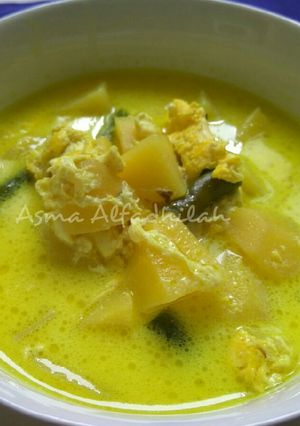 Foto resep Kentang telur orak-arik kuah santan