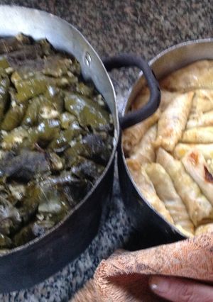 صورة لوصفة طريقة عمل ورق العنب والملفوف بالتنور