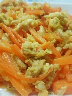 A picture of Easy Carrot, Egg, and Tuna Stir-Fry.