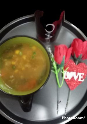 صورة لوصفة شوربة خضار🍋