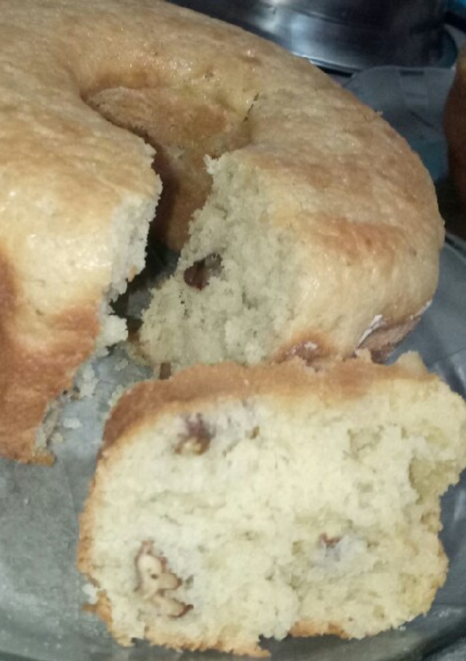 Una foto de Budín de vainilla con nueces