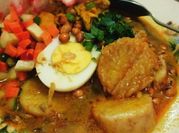 Gambar lontong kari ayam