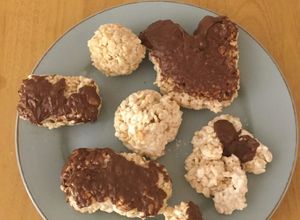 Una foto de Rice krispies con chocolate 🍫