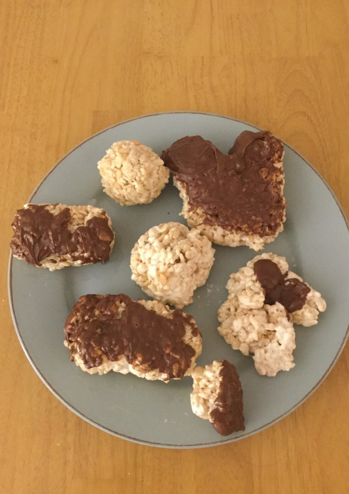 Una foto de Rice krispies con chocolate 🍫