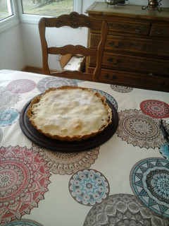 Una foto de Tarta de manzana con masa simple