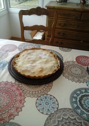 Una foto de Tarta de manzana con masa simple