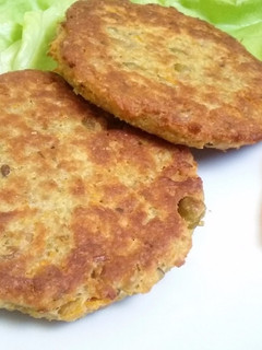 Una foto de Hamburguesas de soja y arvejas