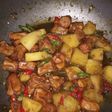 Sosis + kentang masak saos teriyaki