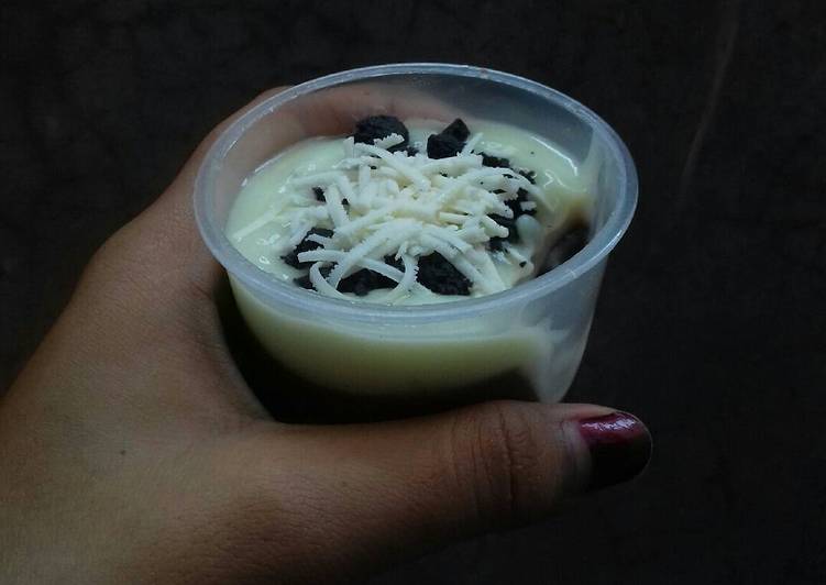 Puding Coklat fla oreo keju