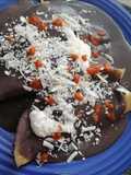 Enfrijoladas de pollo
