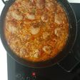 Paella de albóndigas de pavo y pollo con pimiento 🌶 y 🫑🥘