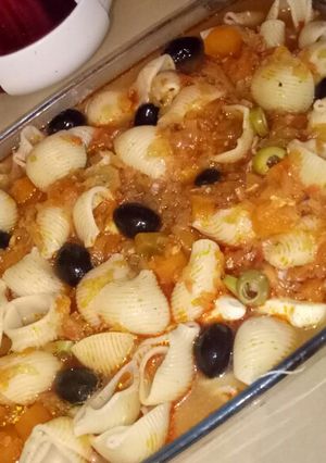 صورة لوصفة معكرونة في الفرن(الوصفة على قناتي) مع سر صغير يخلي طعمها مختلف
