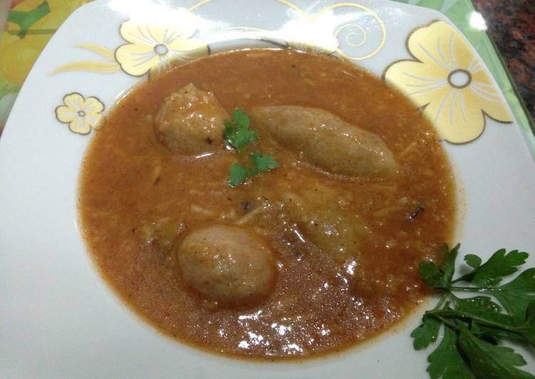 شوربة كبة الحامض بالباذنجان