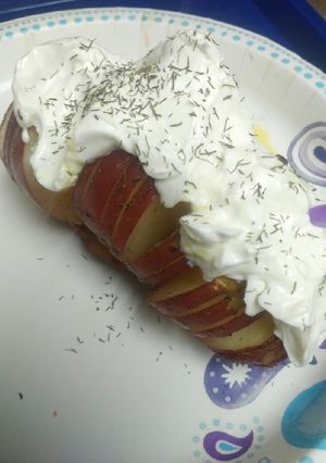 A picture of Loaded Hasselback Potatoes.