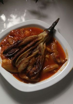 عکسی از دستور خوراک (گوجه بادمجان)