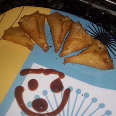 A picture of Crispy Bread Samosa #Kids snacks.