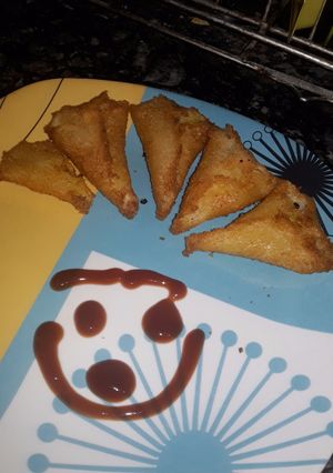 A picture of Crispy Bread Samosa #Kids snacks.