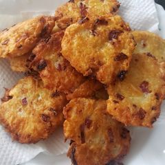 A picture of Hash browns for breakfast.