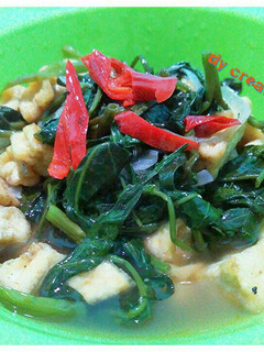 Foto resep Cah kangkung tahu