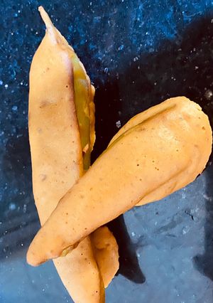 A picture of Oil free mirchi bajji.