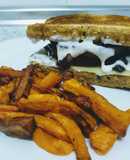 Hamburguesa ranchera con boniato