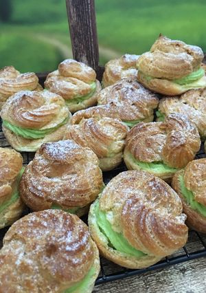 Foto resep Soes vla pandan