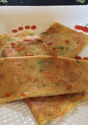 A picture of MoongDalSweetCornDosa.