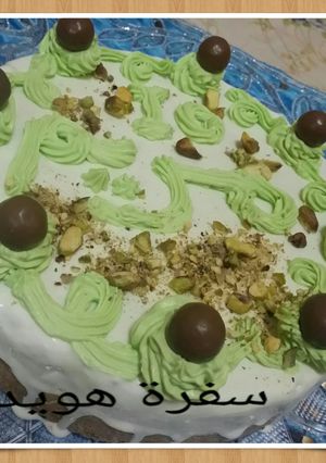 صورة لوصفة طريقة عمل تورتة ايس كريم الفستق