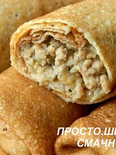 Фото Блинчики с фаршем.