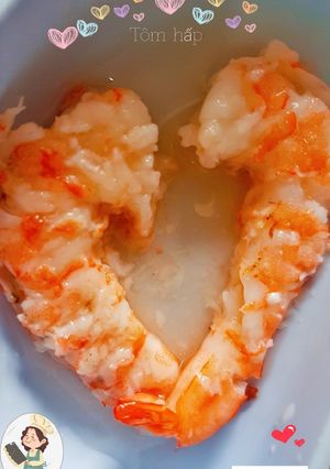 Hình của món Tôm hấp cho bé ăn dặm.