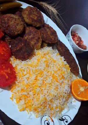 عکسی از دستور کتلت گوشت با آرد نخودچی