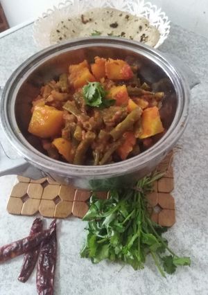 A picture of Green beans sabzi.