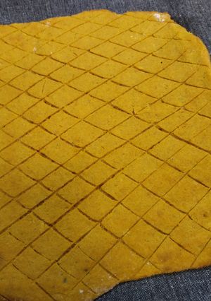 Lapos pogácsa édesburgonyából recept fotója