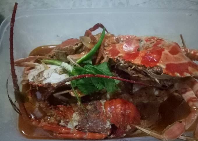 Kepiting Saos Tiram Pedas Asam Manis