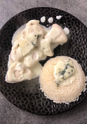 Une photo de Escalope au roquefort