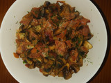 Champiñones salteados con jamón