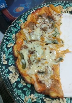 Foto resep Pizza roti tawar mayo pedas