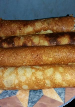 Foto resep Pancake pisang gulung