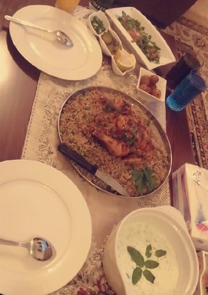 صورة لوصفة دجاج محشي فريكة