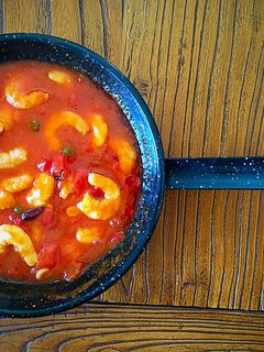Una foto de Langostinos en salsa Rigamonti