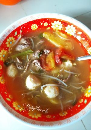 Hình của món Canh chua cay thịt bò.