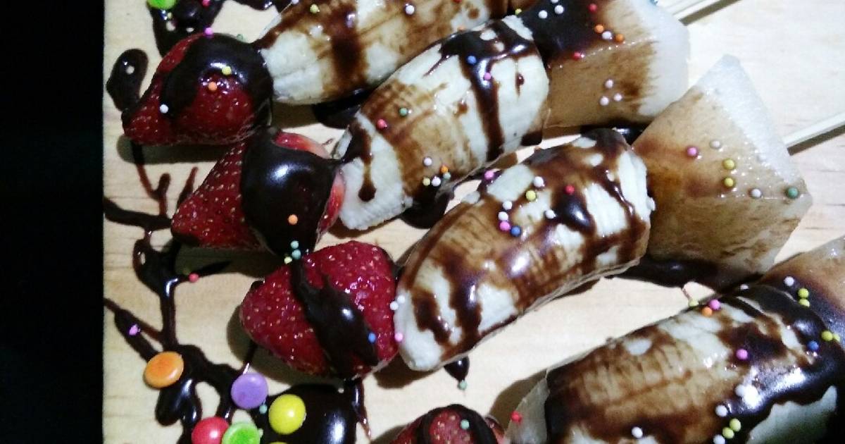 Resep Sate Buah  dan Fountain Coklat Sederhana oleh 