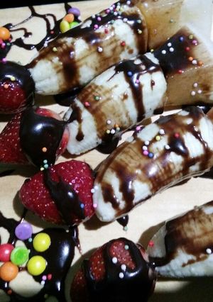 Foto resep Sate Buah dan Fountain Coklat Sederhana